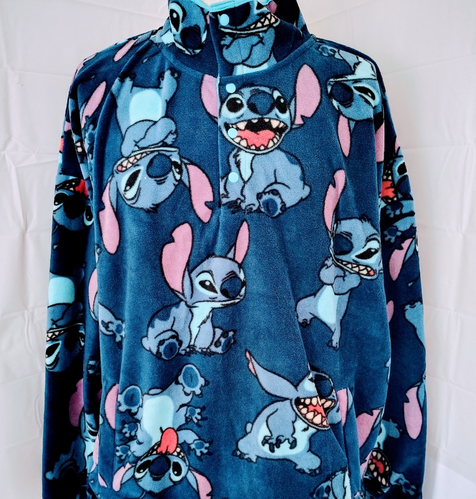 Disney Navy and Teal Stitch Pullover